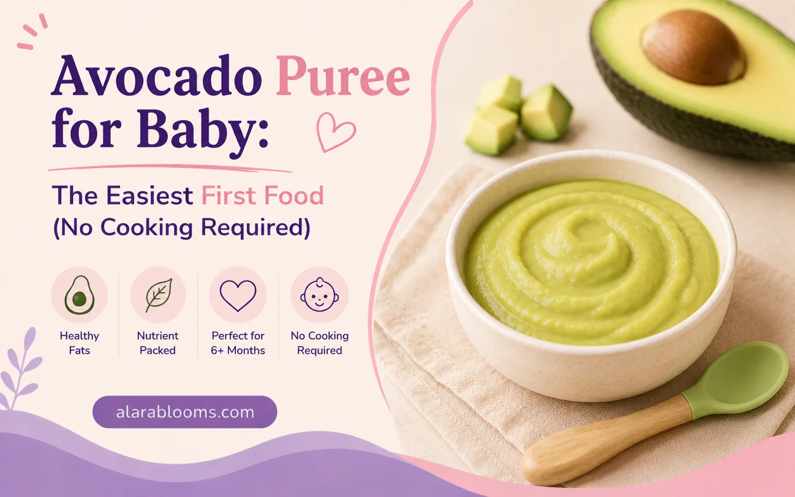Avocado puree for baby, the easiest first food