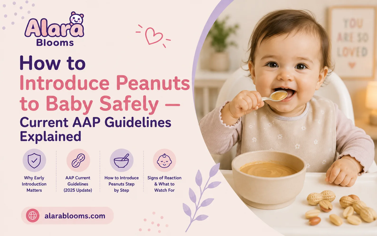 How to introduce peanuts to baby safely, current AAP guidelines